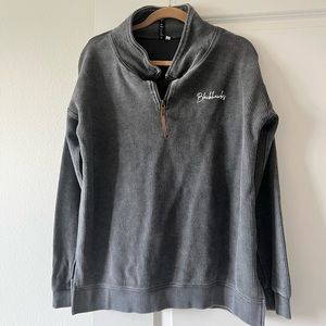 Grey Chicago Blackhawks half zip women’s sweatshirt